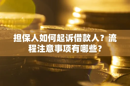 北京担保人如何起诉借款人？流程注意事项有哪些？